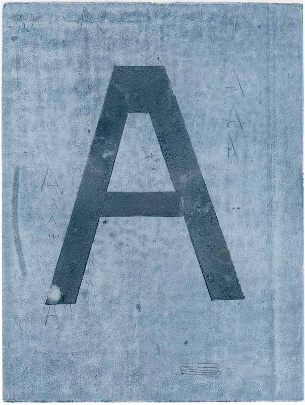 o.T. (Serie Alpha), Holzschnitt,  30x21 cm, 2011