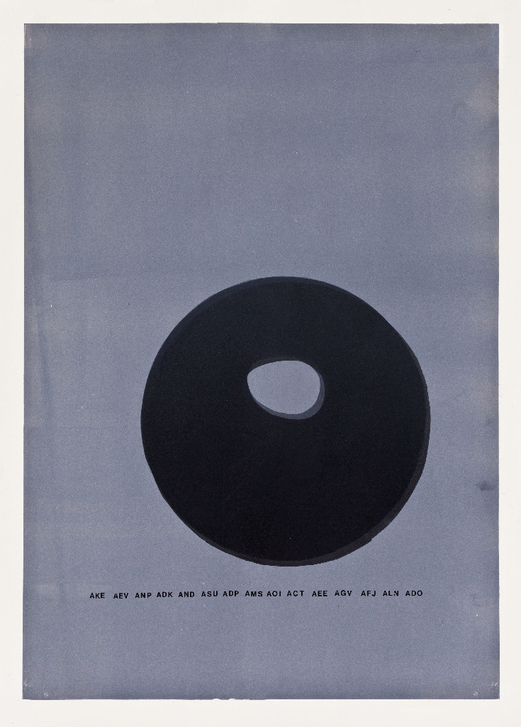 o.T., Hochdruck, Letraset, 70x50 cm, 2013