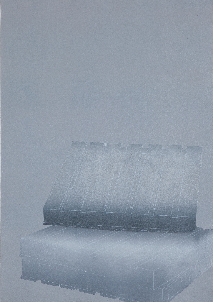 o.T., Radierung auf Bütten, 100x70 cm, 2012