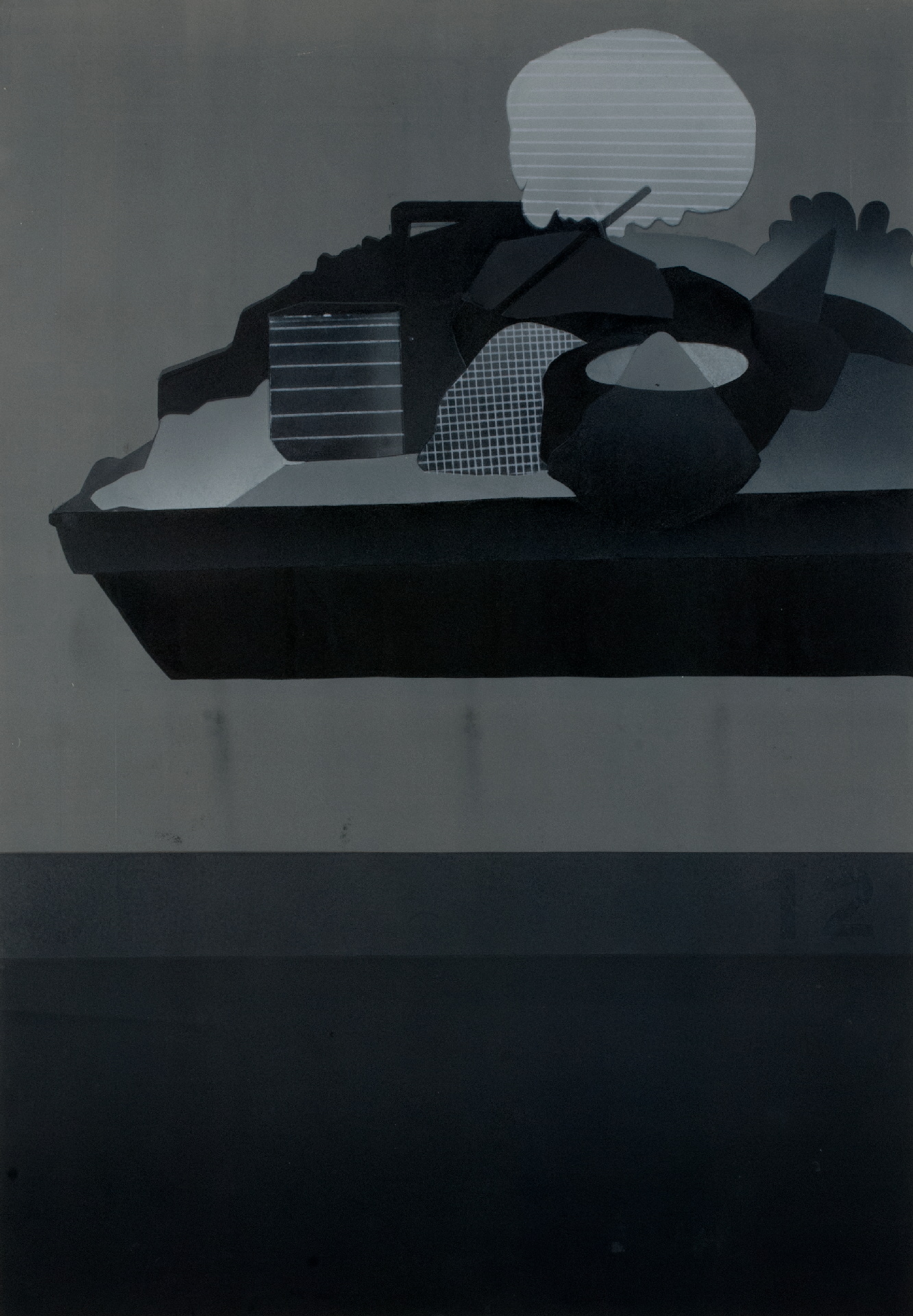 o.T., Radierung auf Bütten, 100x70 cm, 2012