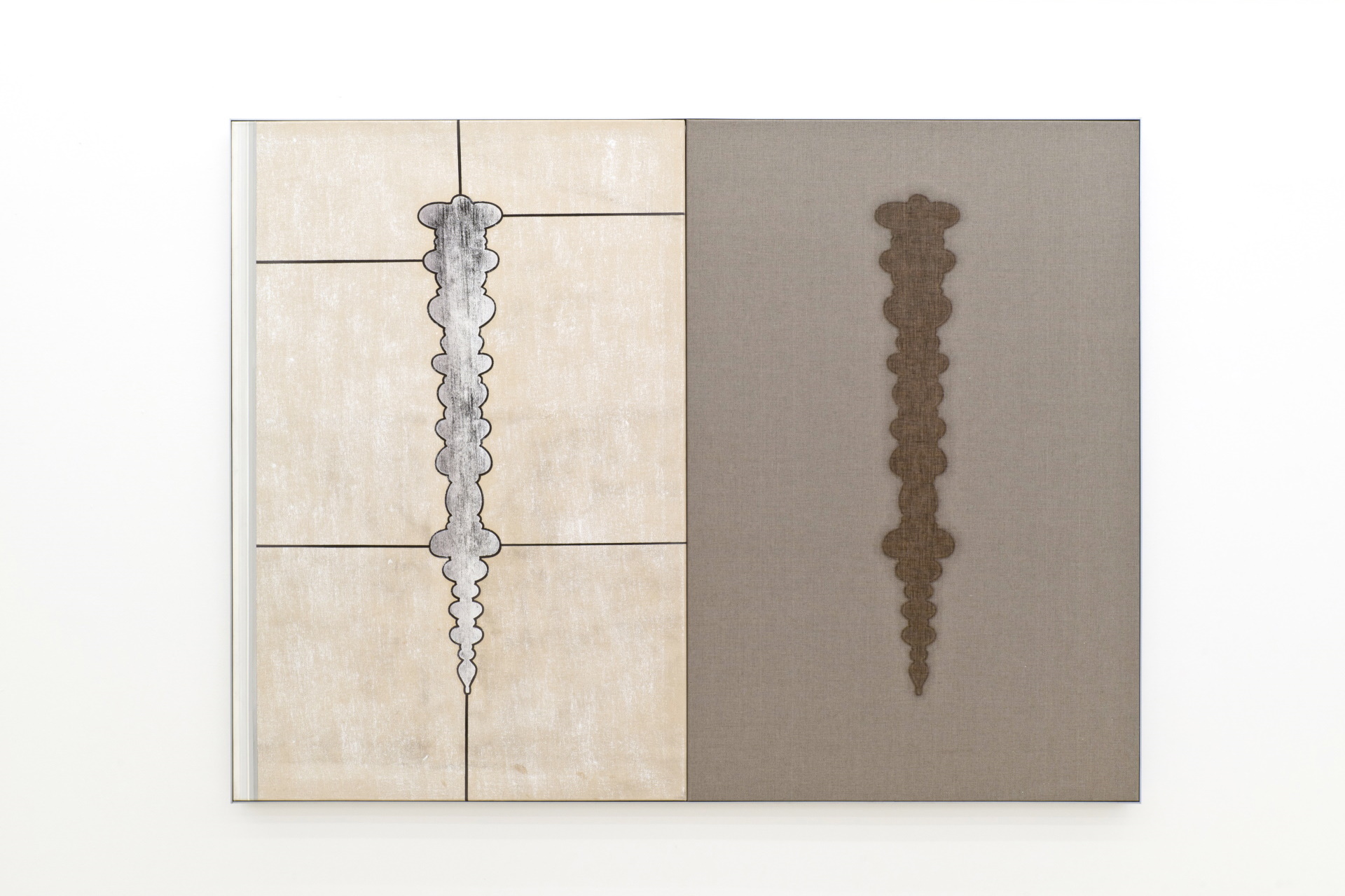 o.T. (BASI), Öl, Pigment auf Leinwand, 120x160 cm, 2019