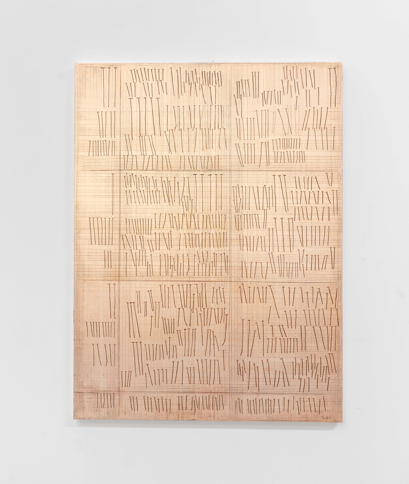 Nagel Soldaten, Öl, Pigment auf Leinwand, 2021