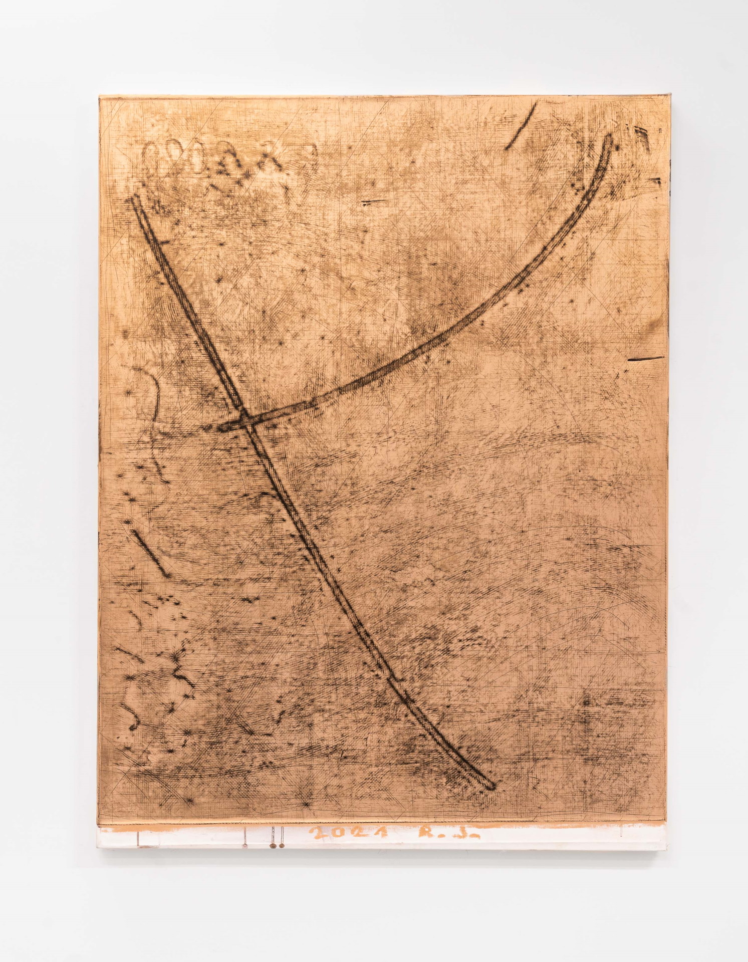 o.T., Öl, Lack, Pigment auf Leinwand 150x120cm, 2021