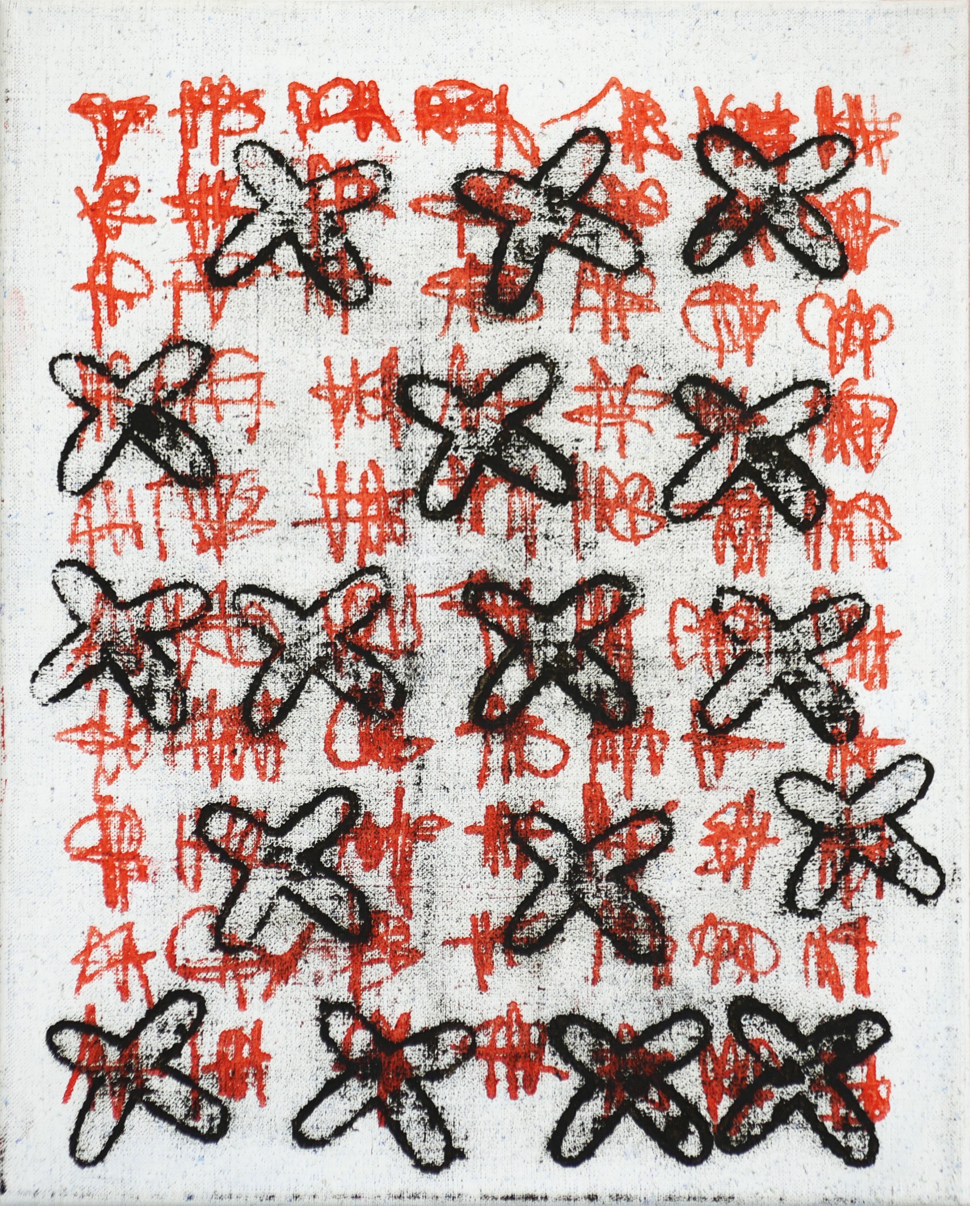 Kreuze, Öl auf Leinwand,50x40cm, 2024