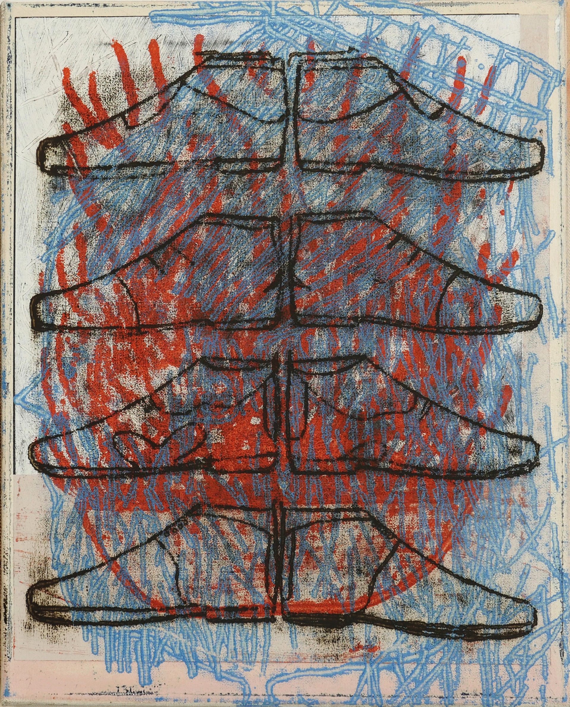 o.T. (weißes Paar), Öl auf Leinwand,50x40cm, 2024