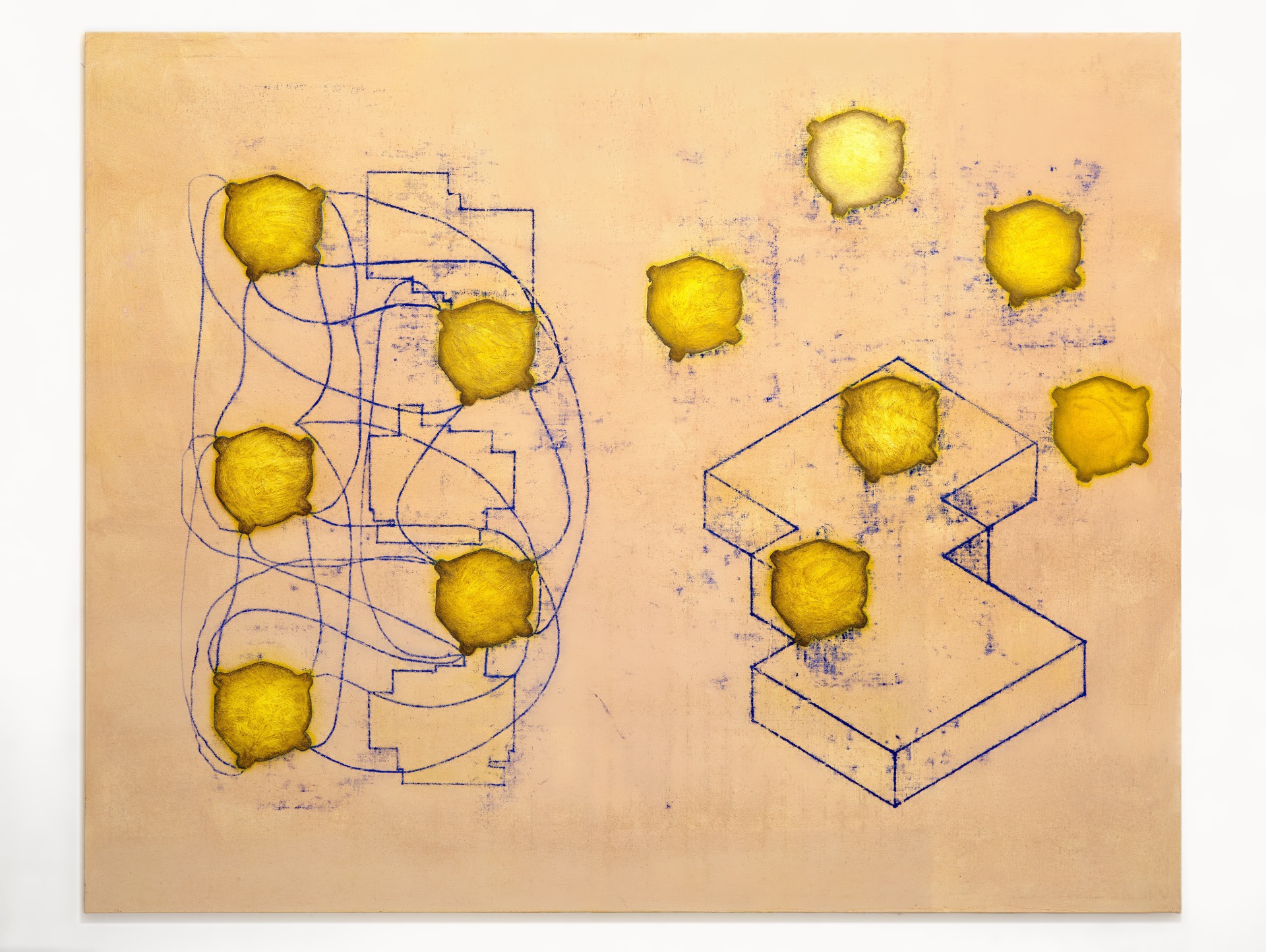 Vias, Öl auf Leinwand, 150x180cm, 2025